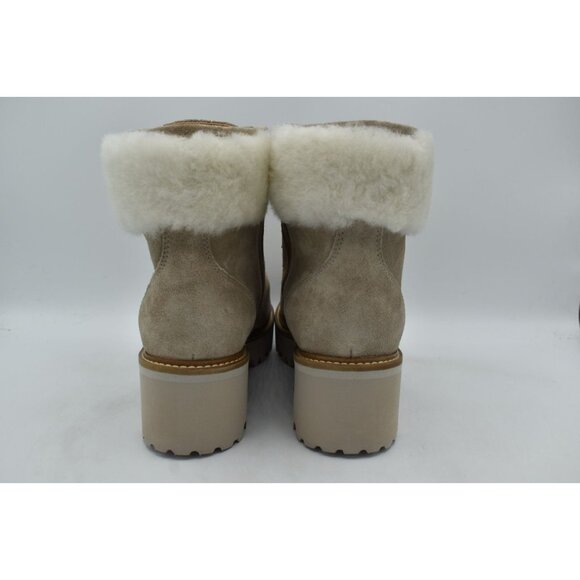Johnston & Murphy Women Size 7.5 Emmalynn Taupe Suede Shearling Hiker Boot Shoes - Picture 6 of 13